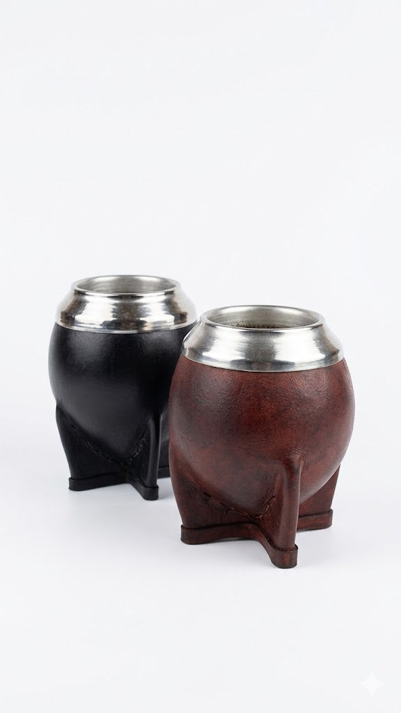 Mate Torpedo Forrado En Cuero